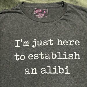 Dark Gray Tee with White Text from Crazy Dog T-Shirts